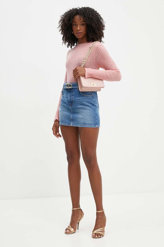 Twinset fustă-pantalon din denim 242TP2561 albastru AW24