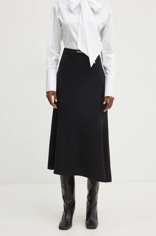 Twinset spódnica z elastanem czarny 242TP2084