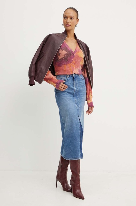 Twinset fustă din denim 242TP2564 albastru AW24