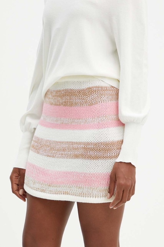 Suknja s primjesom vune Twinset casual bež 242AP3301