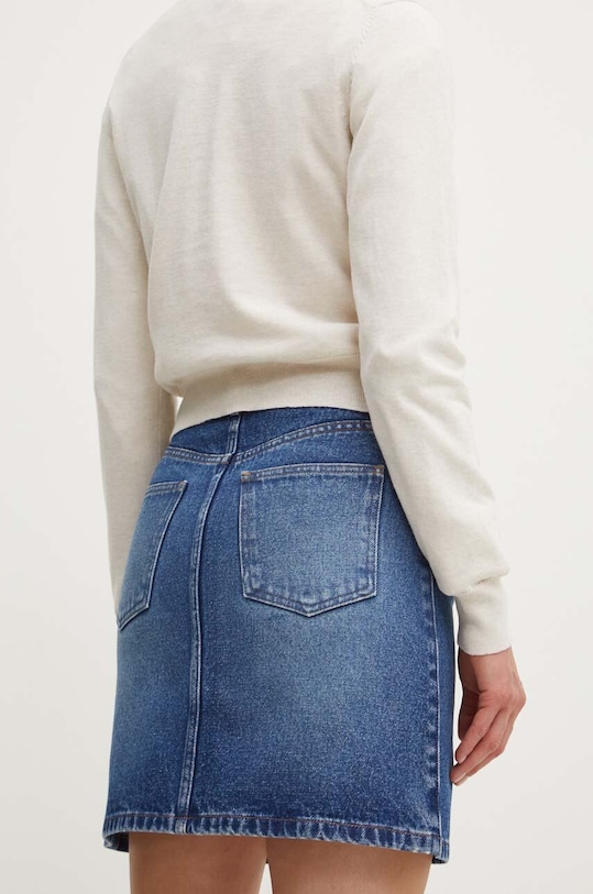 Odzież A.P.C. spódnica jeansowa jupe standard COGZU.F06094 granatowy