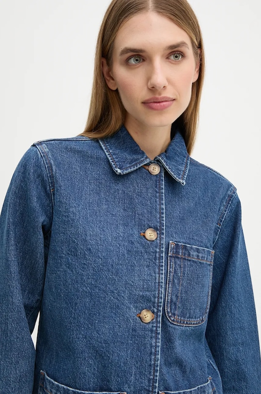 Τζιν μπουφάν A.P.C. veste silvana logo COHTD.F02821 μπλε