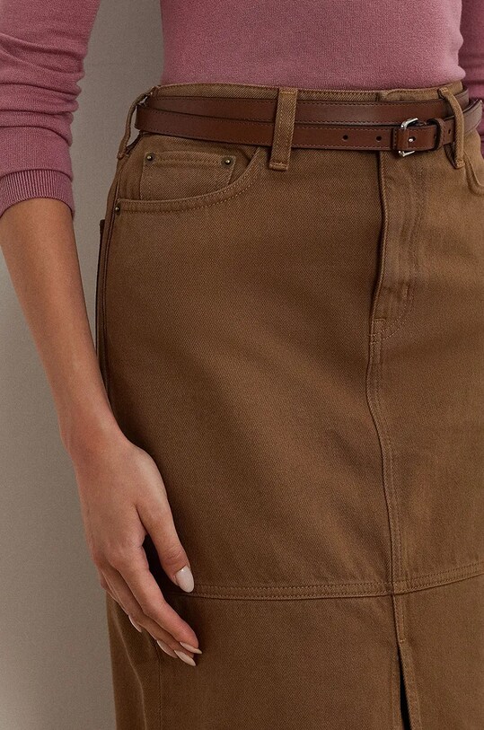 Îmbrăcăminte Lauren Ralph Lauren fusta din bumbac 200956569 bej