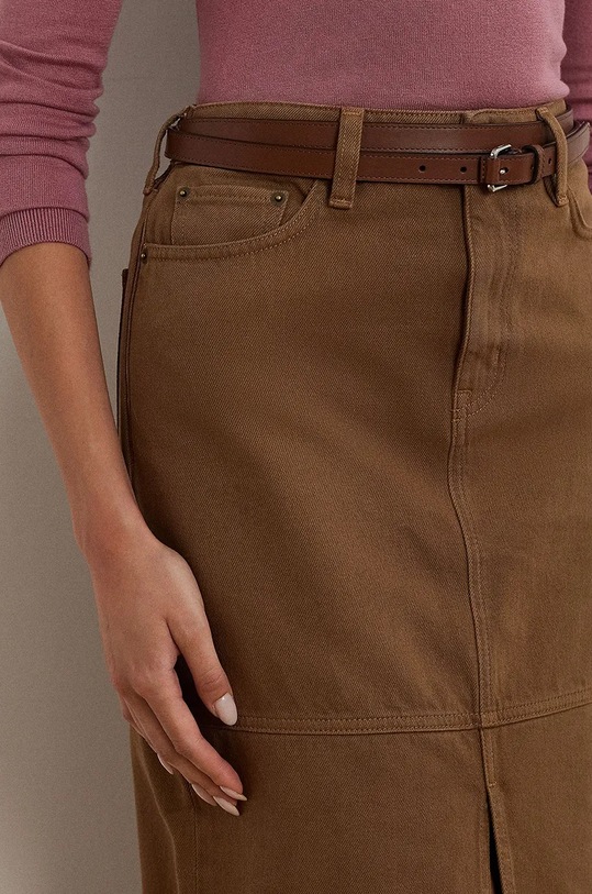 Ruházat Lauren Ralph Lauren pamut szoknya 200956569 barna