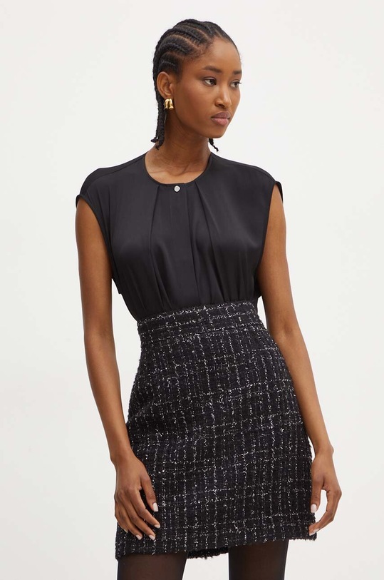 BOSS fusta din amestec de lana negru 50524681