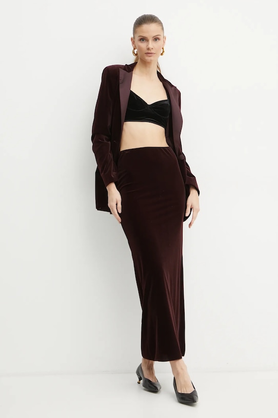 Βελούδινη φούστα MAX&Co. 2426776015200 μπορντό AW24