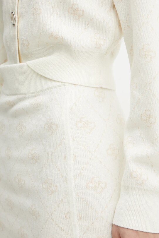 Юбка с примесью шерсти Guess SARAH бежевый W4BD0S.Z3JD2