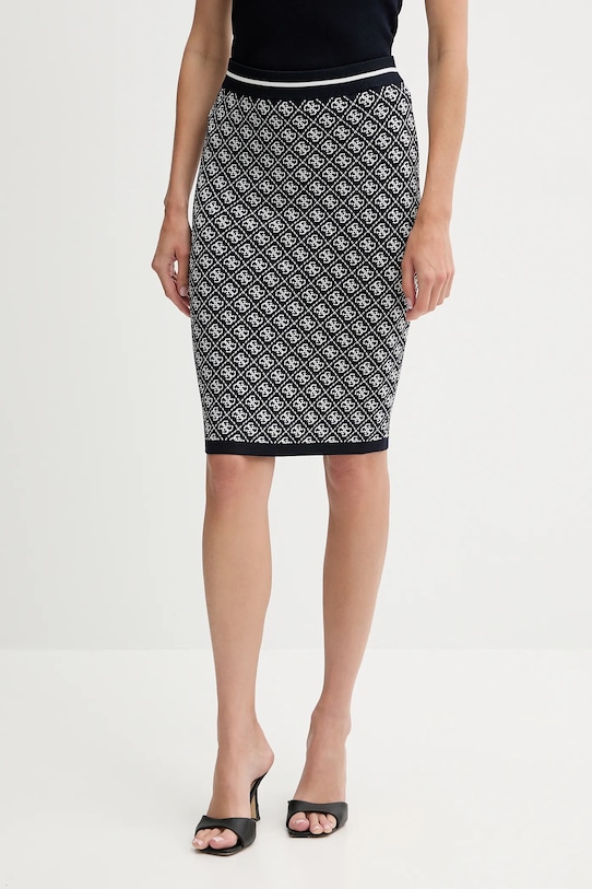 Φούστα Guess LISE casual σκούρο μπλε W4BD53.Z37K0