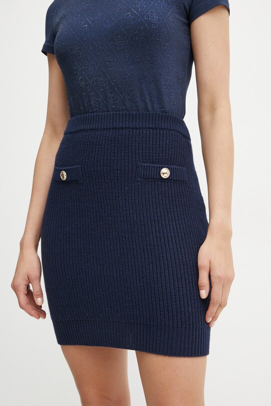 Guess fusta din amestec de lana ZYLEE uni bleumarin W4BD64.Z2WX0