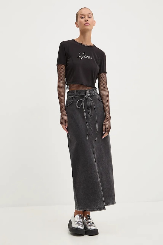 HUGO spódnica jeansowa 50534619 szary AW24