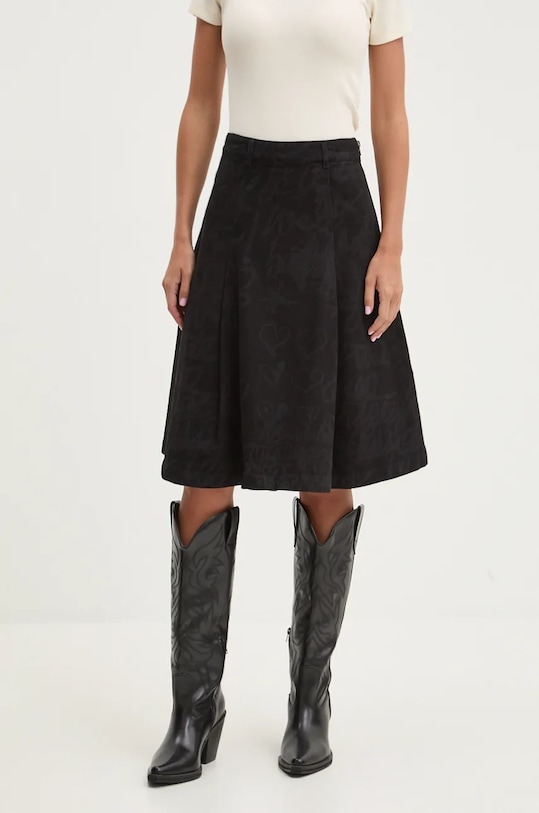 Desigual szoknya LETTERING mintás fekete 24WWFW07