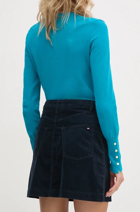 Îmbrăcăminte Tommy Hilfiger fusta din velur WW0WW43480 bleumarin