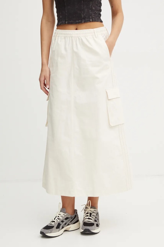 adidas Originals spódnica bawełniana bawełna beżowy IW0949