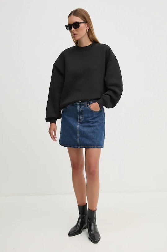 Calvin Klein Jeans fustă din denim 00040WL741 albastru AW24