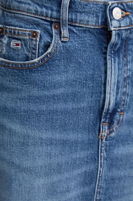 Rifľová sukňa Tommy Jeans modrá DW0DW18946
