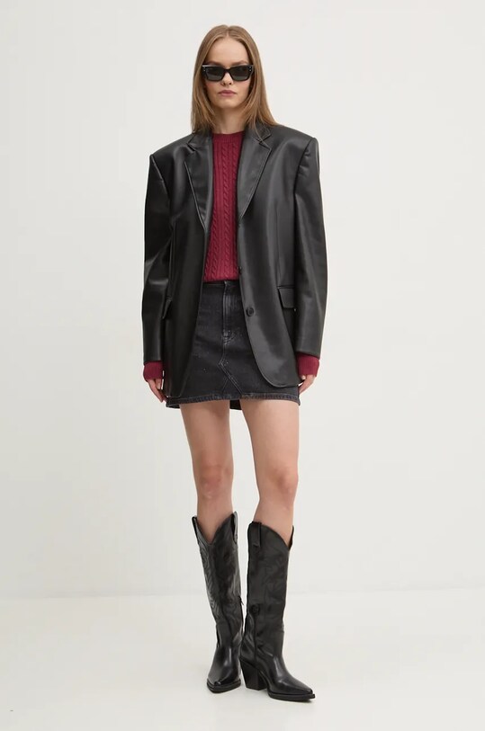 Traper suknja Tommy Jeans DW0DW18948 crna AW24