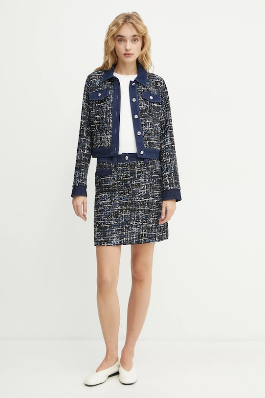 Юбка с примесью шерсти Morgan JCLAR JCLAR тёмно-синий AW24