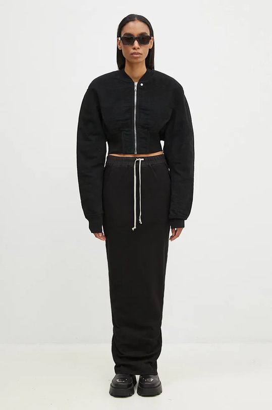 Suknja Rick Owens Pull On Pillar Skirt DS02D2332.RIG crna