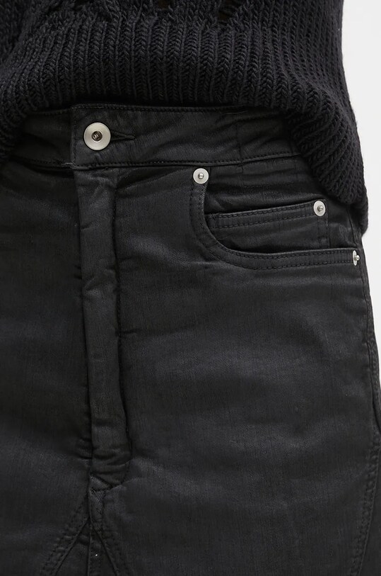 Rick Owens denim skirt Slivered Skirt black DS02D2340.SBW