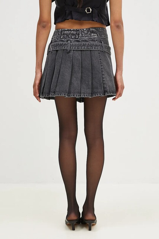 Îmbrăcăminte AMBUSH fustă din denim Denim Pleats Skirt BWYF002F24DEN0011100 negru
