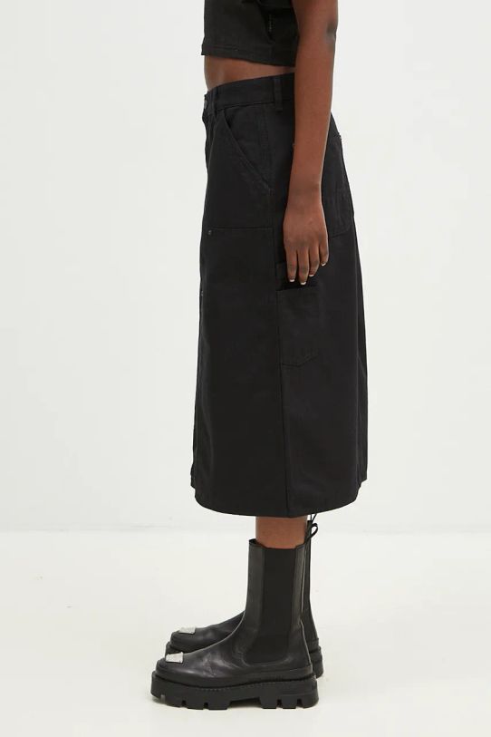 Хлопковая юбка Carhartt WIP Double Knee Skirt I033773.8902 чёрный AW24