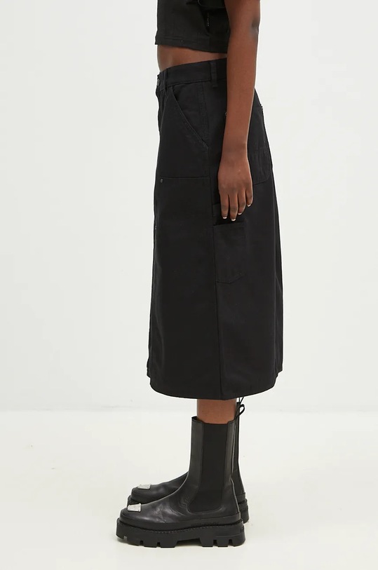 Бавовняна спідниця Carhartt WIP Double Knee Skirt I033773.8902 чорний AW24
