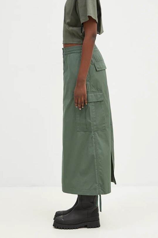 Βαμβακερή φούστα Carhartt WIP Cargo Skirt Long I033823.29N02 πράσινο AW24