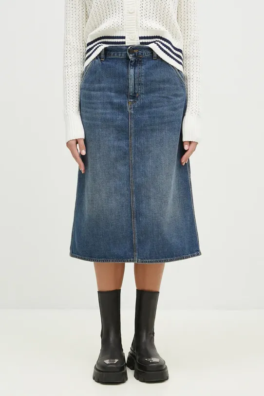 Carhartt WIP gonna di jeans Single Knee Skirt tessuto blu I034224.014L
