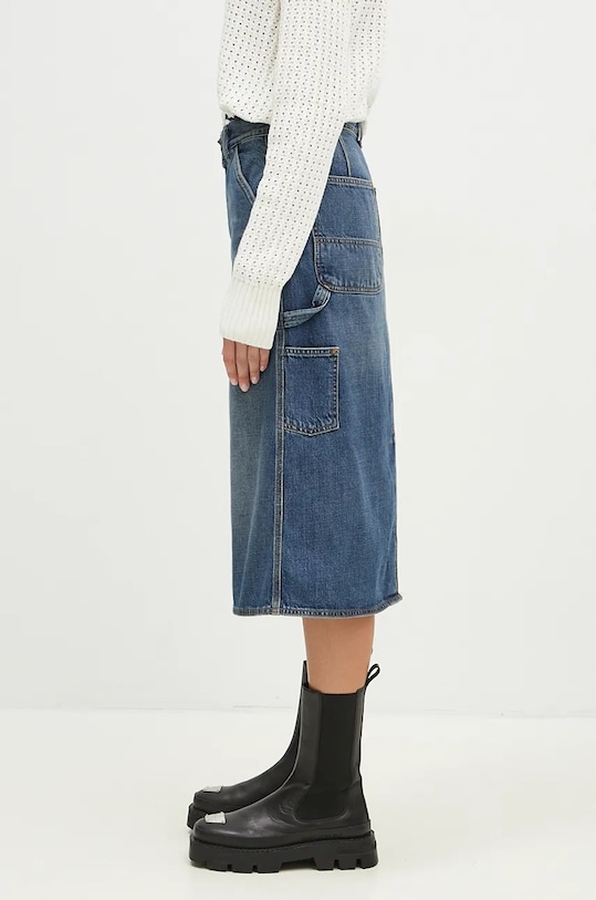 Carhartt WIP gonna di jeans Single Knee Skirt I034224.014L blu AW24