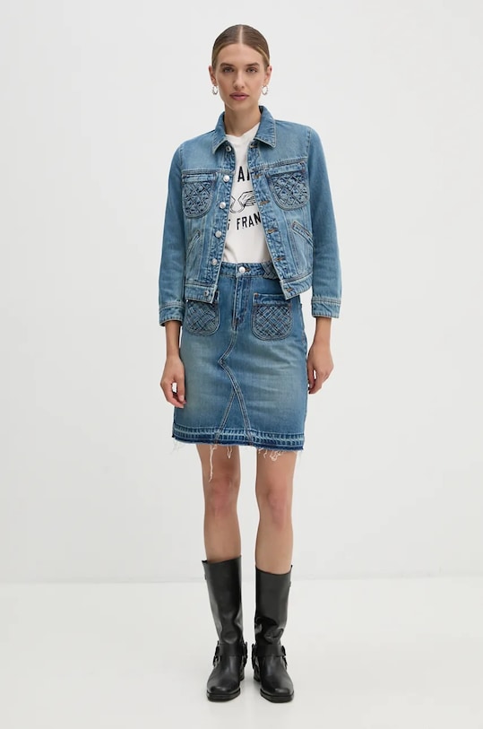 ZADIG&VOLTAIRE fusta jeans WWSK00400 albastru AW24