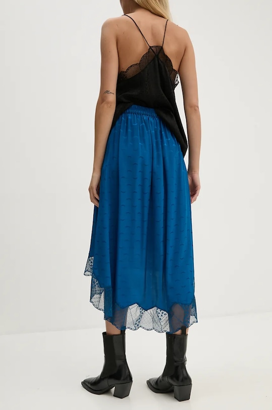 Îmbrăcăminte ZADIG&VOLTAIRE fusta de matase WWSK00374 albastru
