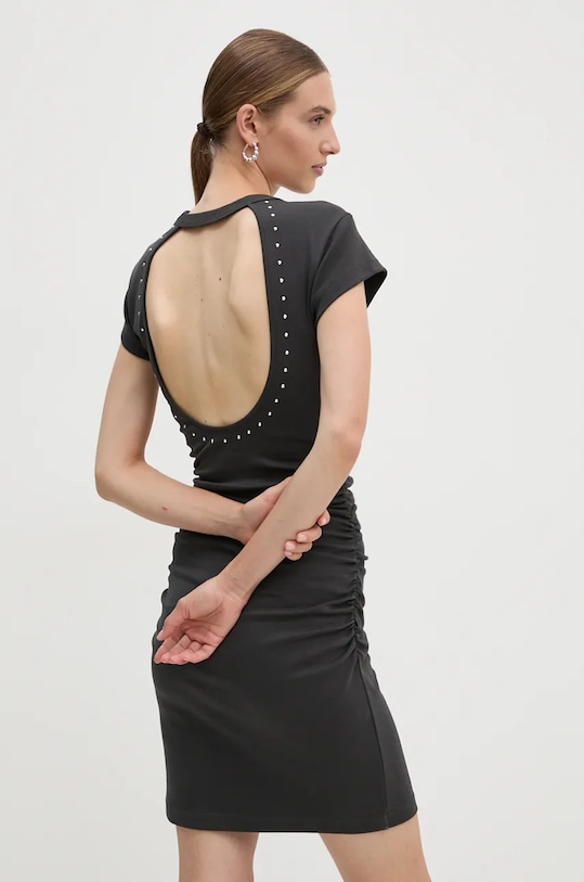 Šaty ZADIG&VOLTAIRE bavlna sivá JWDR00066