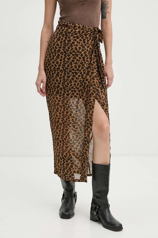 Suknja Never Fully Dressed Leopard Sheer Jaspre casual bež NL28362