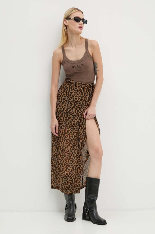 Never Fully Dressed fusta Leopard Sheer Jaspre NL28362 bej AW24