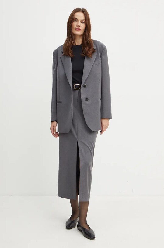 Sukňa Simona Corsellini A24CPGO006 sivá AW24