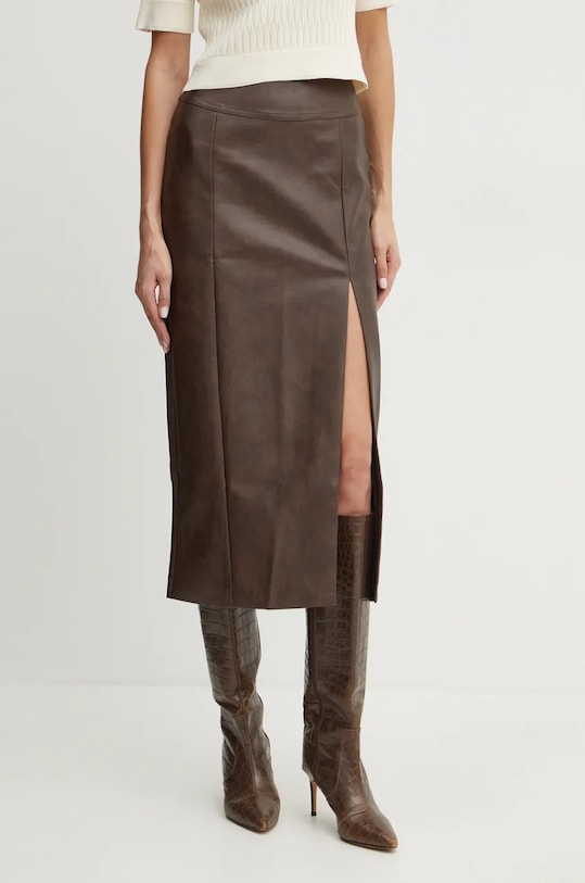 Sukně Bardot DANTE midi hnědá 58855SB1