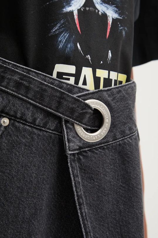 Karl Lagerfeld Jeans fustă din denim negru 246J1200
