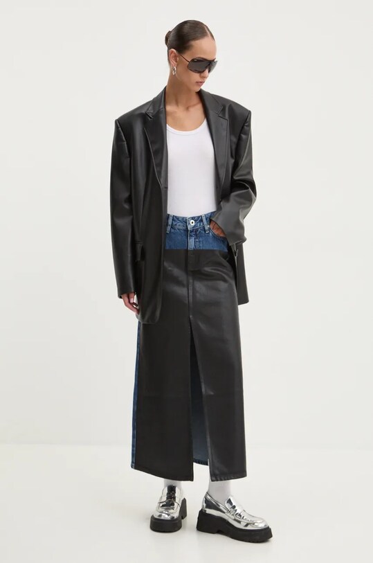 Karl Lagerfeld Jeans fusta 246J1201 bleumarin AW24