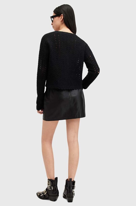 Шкіряна спідниця AllSaints ROCK MINI W018RB чорний