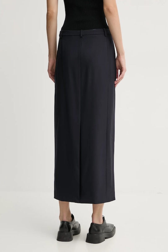 Odzież Theory spódnica z domieszką wełny O0801304 granatowy