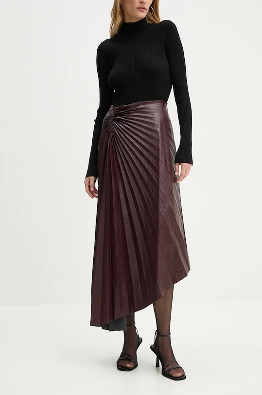 Suknja A.L.C. bez uzorka bordo 3SKRT00478