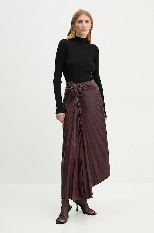 Suknja A.L.C. 3SKRT00478 bordo AW24