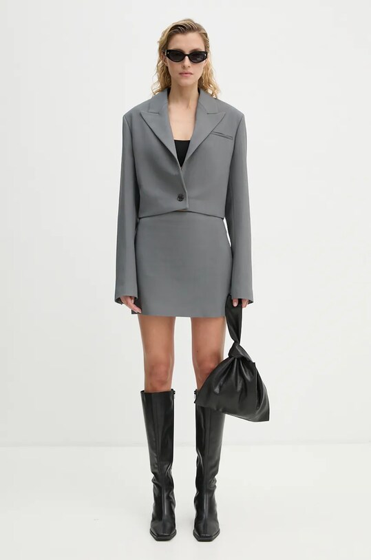 Юбка Nanushka BRIEL NW24PFSK17855 серый AW24