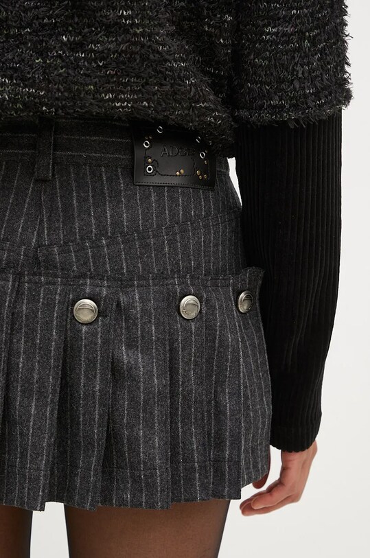 Andersson Bell szorty wełniane Stripe Wool Skirt apa761w czarny