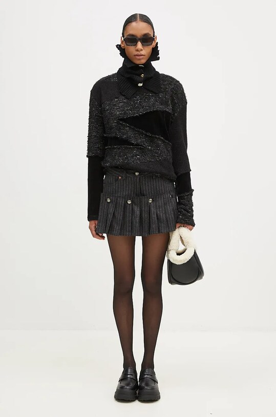Andersson Bell szorty wełniane Stripe Wool Skirt apa761w