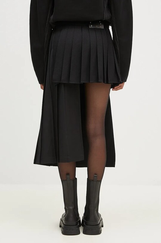 Îmbrăcăminte Andersson Bell fusta de lana Double Pleated Wrap Skirt apa772w negru