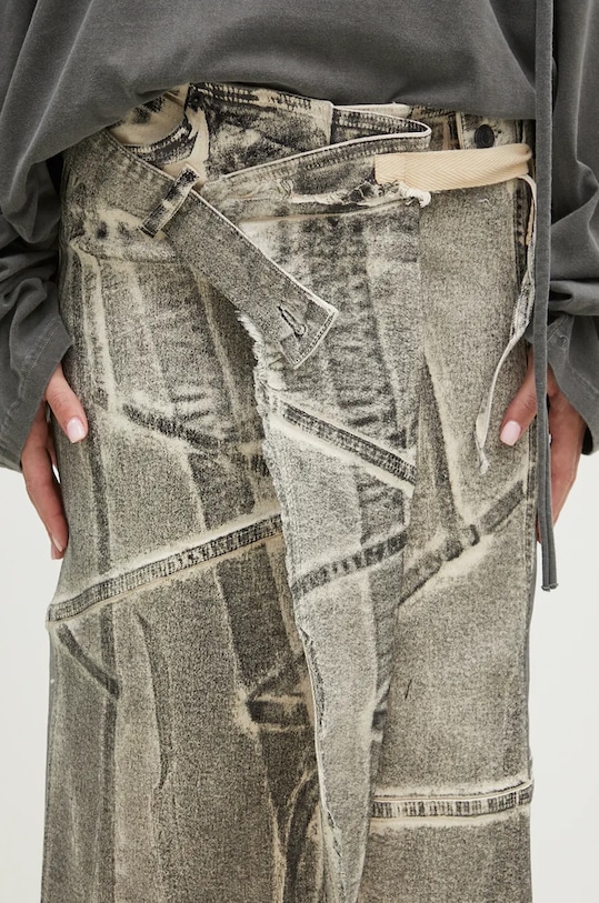 Džínová sukně Ottolinger Denim Wrap Skirt černá 1170404921