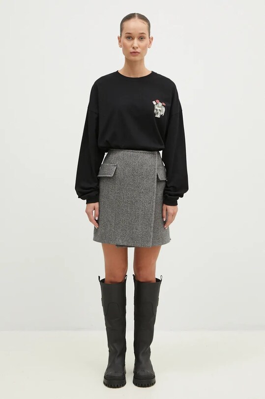 Sportmax wool skirt Laccio 2422106012600 black