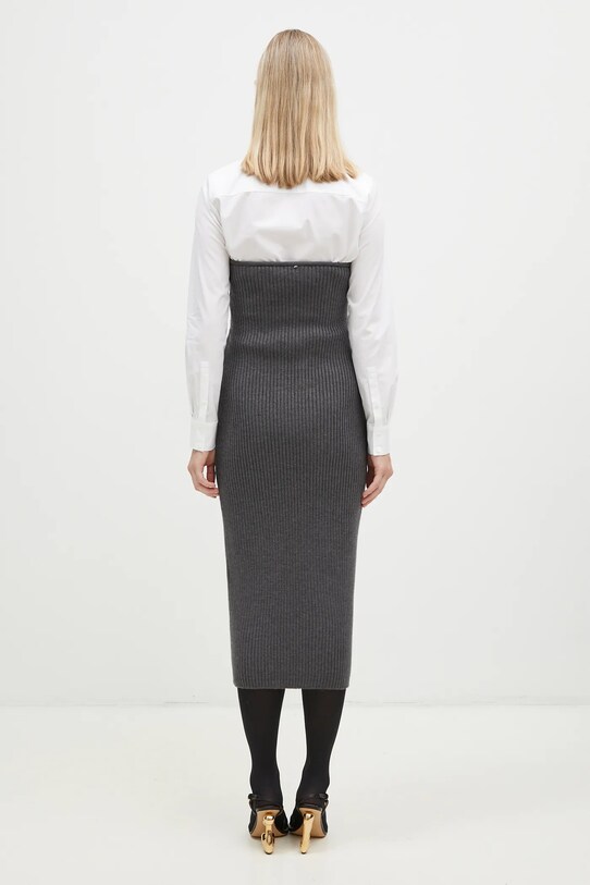 Одежда Шерстяная юбка Sportmax Ape1234 2422306023600 серый