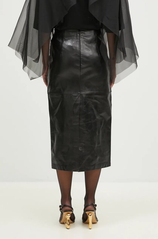Одяг Шкіряна спідниця Sportmax Bairo 2422406012600 чорний